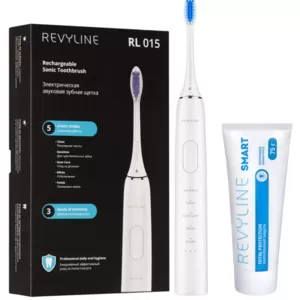 Звуковая зубная щетка Revyline RL015 White и зубная паста Smart