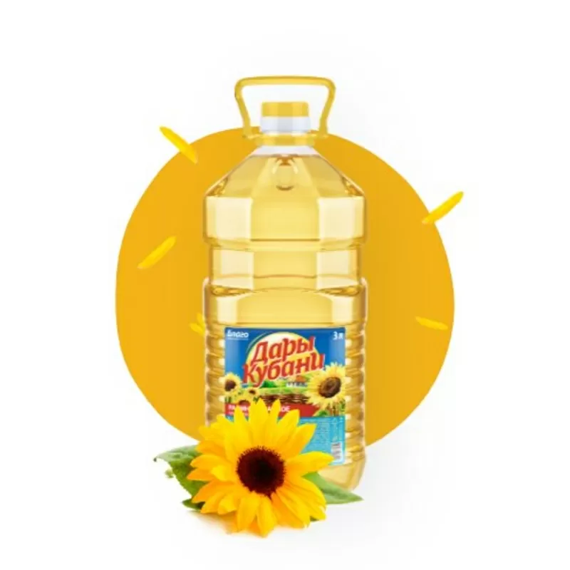 Масло подсолнечное ТМ Дары Кубани 2