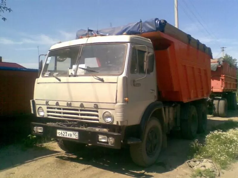 КАМАЗ 55111. САМОСВАЛ + прицеп СЗАП сельхозник